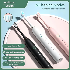 Electric Toothbrush X-3, Rechargeable Sonic Toothbrush, Waterproof IPX7, One charge takes last up to 60 days, Imported